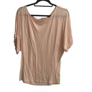 Michael Stars One Size Light Pink / Peach Dolman Style T-Shirt Top
